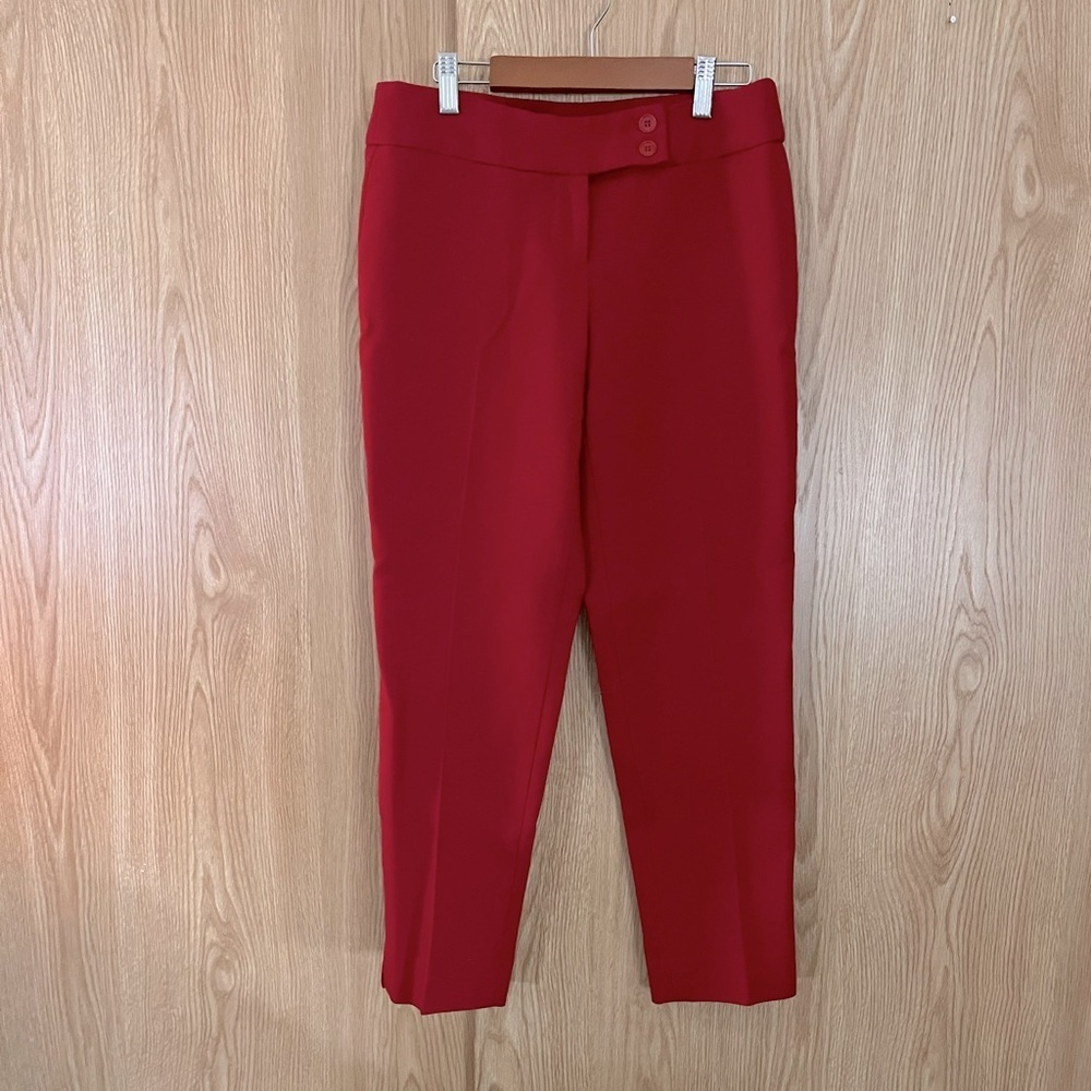Talbots Signature Red Ankle High Rise Pants
